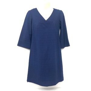 Donna Morgan Navy Eyelet Shift Dress